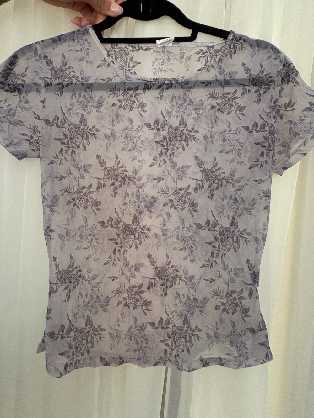 Calvin Klein Mesh Botanical Baby Tee